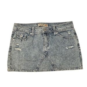 Y2K Vintage 90s Low Rise Acid Wash Skirt